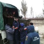 На переправе в Керчи установили палатки и полевую кухню