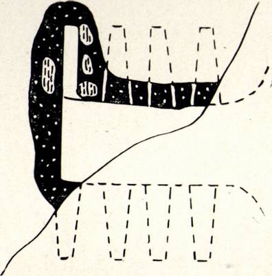 План одной из гончарных печей Чобан-Куле