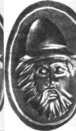 Скарабей с изображением скифа