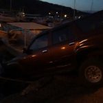 На набережной Балаклавы внедорожник "нырнул" в море